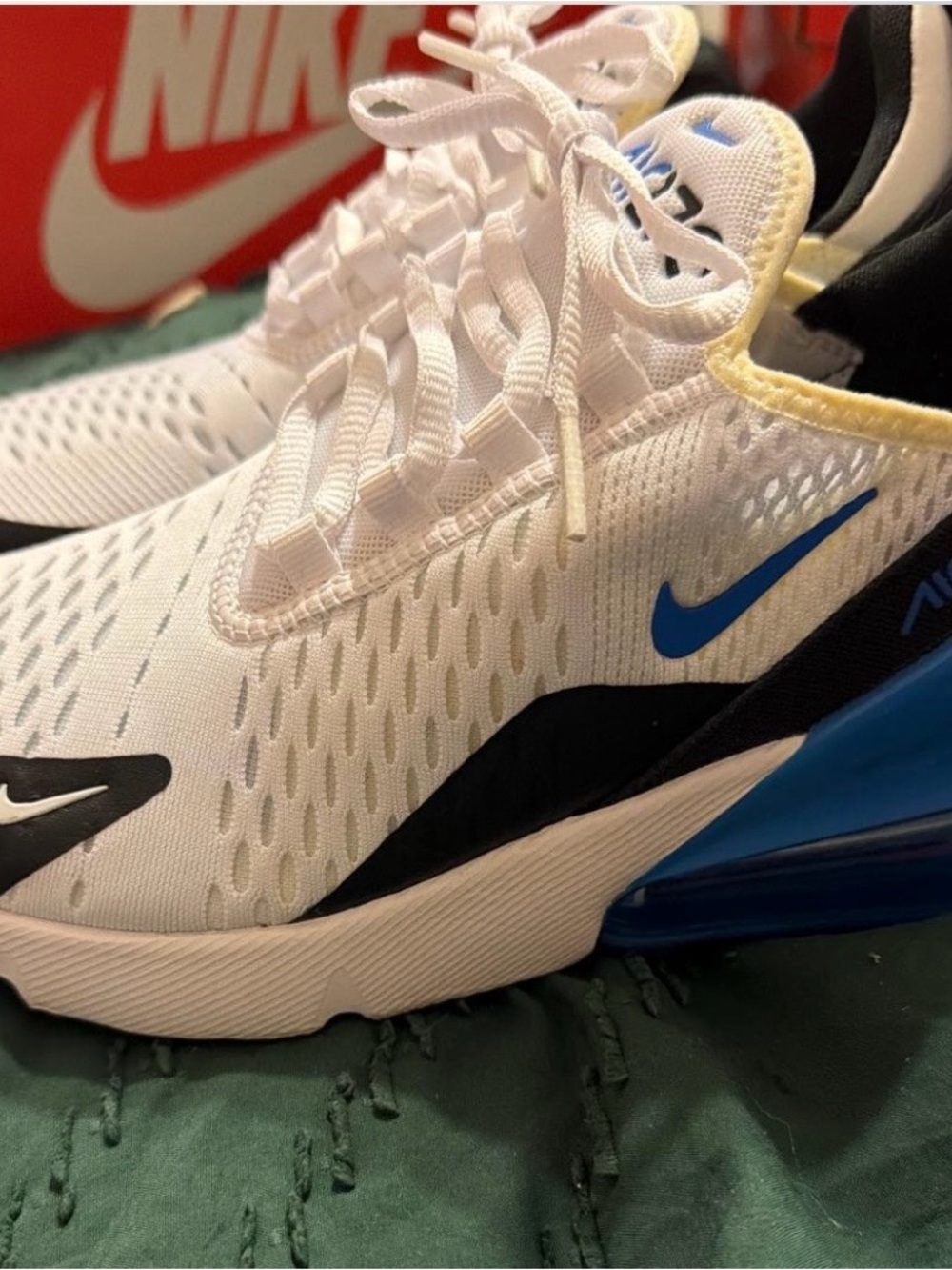 Nike Men’s White, Blue & Black Air Max Inspired Sneakers